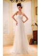 Bloomfield Hills Beaded Decorate Bodice Lace and Tulle Sweetheart Neckline Brush Train 2013 Wedding Dress