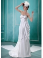 Sweetheart Beaded Decorate Bust and Ruched Bodice For 2013 Wedding Dress