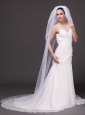 Three-tier and Pearl Trim Edge Bridal Veils For Wedding