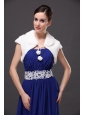 White Affordable Faux Fur Wedding Short Sleeves V-Neck Prom And Wedding Party Jacket
