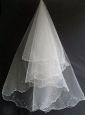 Beading Decorate Tulle Popular Wedding Veils