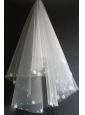 Hand Made Flowers Decorate Tulle Beautiful Wedding Veils