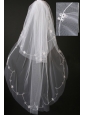 Pearl Trim Edge Gorgeous Tulle Bridal Veils