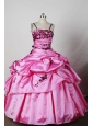 Discount Ball Gown Little Girl Pageant Dresses Spaghetti Straps Floor-Length Appliques