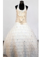 Luxurious Ball Gown Halter Little Girl Dress For 2013 Floor-length