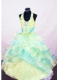 Beading Modest Ball gown Halter Floor-length Multi-colored Little Girl Pageant Dresses
