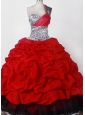 Elegant Ball Gown One Shoulder Floor-length Little Girl Pageant Dress