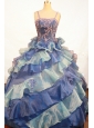 Exquisite Appliques Ruffles Ball Gown Straps Floor-length Little Girl Dress