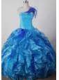 Exquisite Beading and Ruffles Decorate Bodice Ball Gown Little Girl Pageant Dress Strapless Floor-length