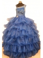 Stylish Ruffled Layeres Little Girl Pageant Dresses Ball Gown Asymmetrical Floor-Length Organza