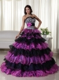 Fashionable Ball Gown Sweetheart Floor-length Organza Beading Quinceanera Dress