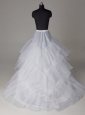 Three Layers A-line Brush Train Wedding Petticoat