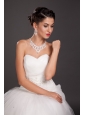 Gorgeous Imitation Pearl Bridal Jewelry Set Necklace With Earrings