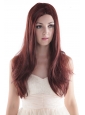Graceful Auburn Long Silky Straight Human Hair Wig