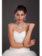 Ivory Imitation Pearl Two Piece Ladies Necklace and Earrings Jewelry Set