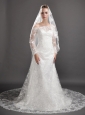 Perfect Yet Graceful Embroidery Tulle Wedding Veils