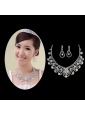 Shimmering Colorful Rhinestone Ladies Necklace and Earrings Jewelry Set