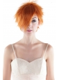 Super Hot Orange Short High Quality Synthetic Hair Wig