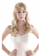 Chic Blonde Long Curly Synthetic Hair Wig With Side Bang