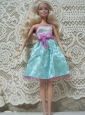 Fashion Princess Handmade Dress With Beading Knee-length Made To Fit The Quinceanera Doll
