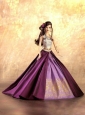 New Fashion Princess Purple Dress Gown For Quinceanera Doll