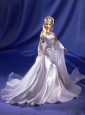Ruching Elastic Woven Satin Princess Quinceanera Doll Dress