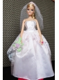 Beautiful Handmade Pink Quinceanera Doll Tulle Wedding Dress For Quinceanera Doll