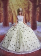 Elegant Handmade Gown With Sequins Made To Fit The Quinceanera Doll