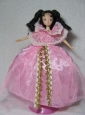 Gorgeous Pink Gown Handmade Dress For Quinceanera Doll