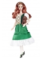 Lovely Handmade Holiday Dress Green Taffeta Quinceanera Doll Dress