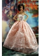 Perfect Pink Princess Dress With Lace For Quinceanera Doll