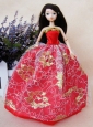 The Most Amazing Red Dress With Sequins Made To Fit The Quinceanera Doll