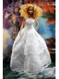Beautiful Lace Over Skirt Wedding Quinceanera Doll Dress