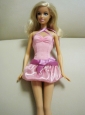 Beautiful Printing Short Pink Quinceanera Doll Dress
