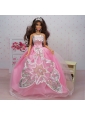 Fashionable Ball Gown Pink Party Clothes Quinceanera Doll Dress