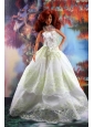 Lace And Hand Made Flowers To A-line Quinceanera Doll Dress
