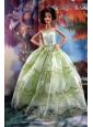 Lace Over Skirt Green For Sweet Quinceanera Doll Dress