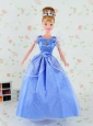 Pretty Tulle Party Dress For Blue Quinceanera Doll