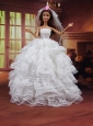 Romantic Wedding Dress To Quinceanera Doll With Ruffled Layers