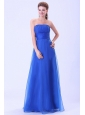 Blue 2013 Prom / Evening Dress With Empire Organza Ruched