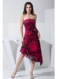 Colorful 2013 Prom Dress For Formal Evening Asymmetrical Strapless Printed