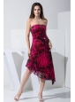 Colorful 2013 Prom Dress For Formal Evening Asymmetrical Strapless Printed