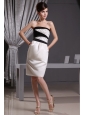 Column Beading and Knee-length Taffeta For Prom Dress