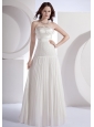 Beading Decorate Bodice Strapless Pleat 2013 Prom Dress Floor-length