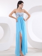Special Prom Dress With Sequin Bodice High Slit and Floor-length
