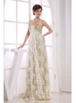 Stylish Empire Floor-length Sweetheart Prom Dress Sequins Champagne