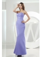 Mermaid Sweetheart Lilac Satin Ankle-length 2013 Bridemaid Dress