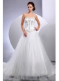 2013 Embroidery Wedding Dress With Sweetheart Cathedral Train For Custom Made