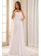 Beautiful 2013 Wedding Dress Hand Made Flowers and Ruched Bodice Sweetheart