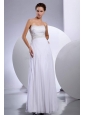 Beading Empire Chiffon Floor-length Strapless Wedding Dress